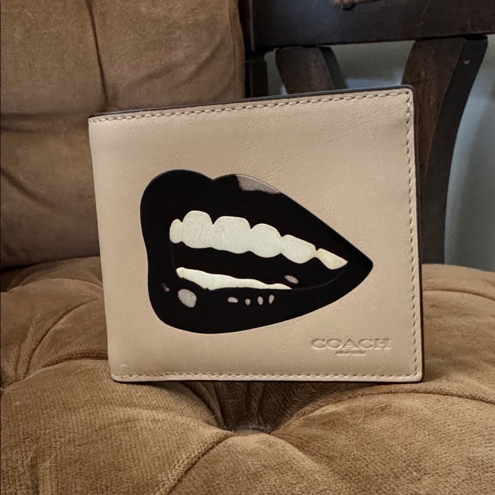 Coach x tom wesselmann double billfold wallet